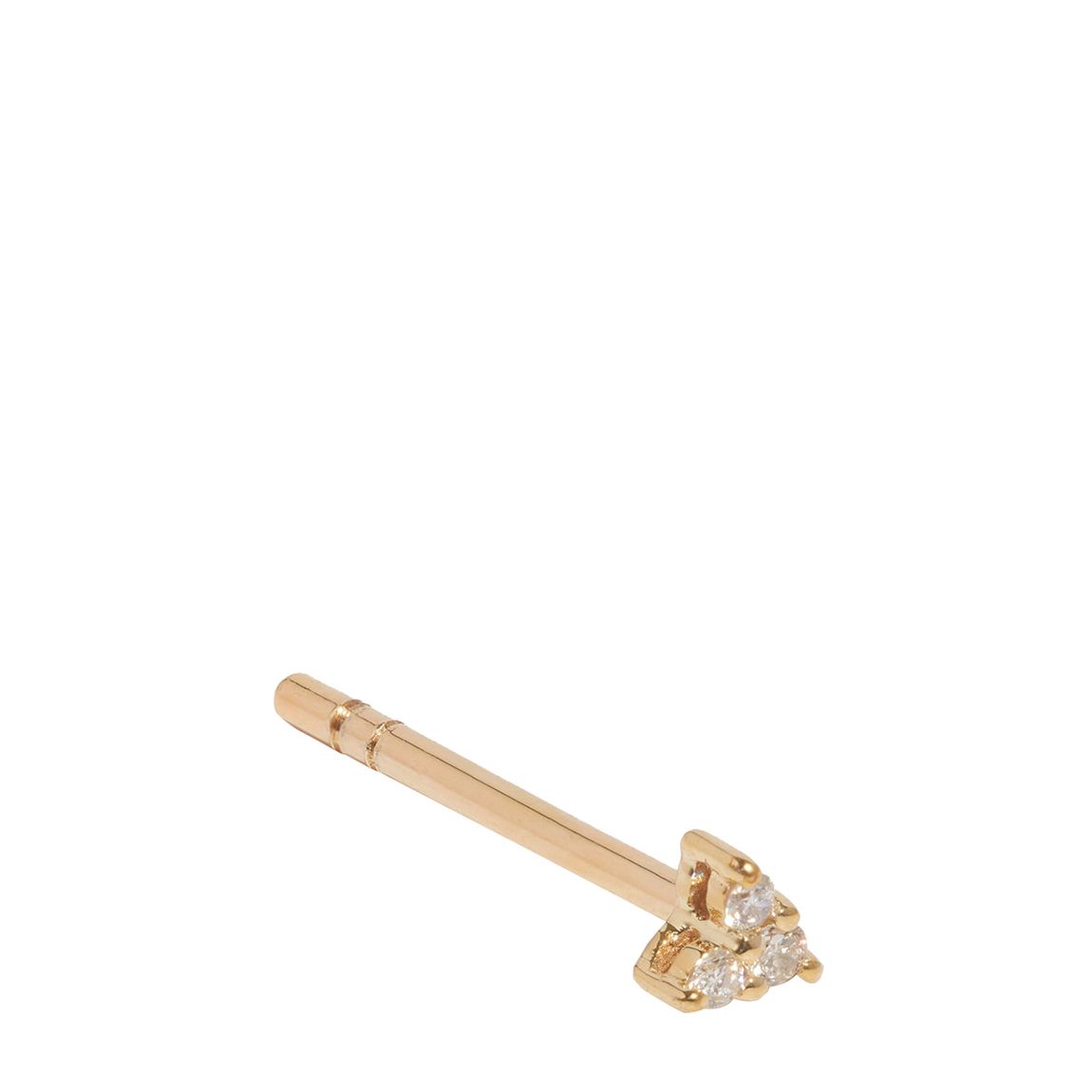 9-Karat Solid Yellow Gold Diamond Arrow Single Stud main product photo