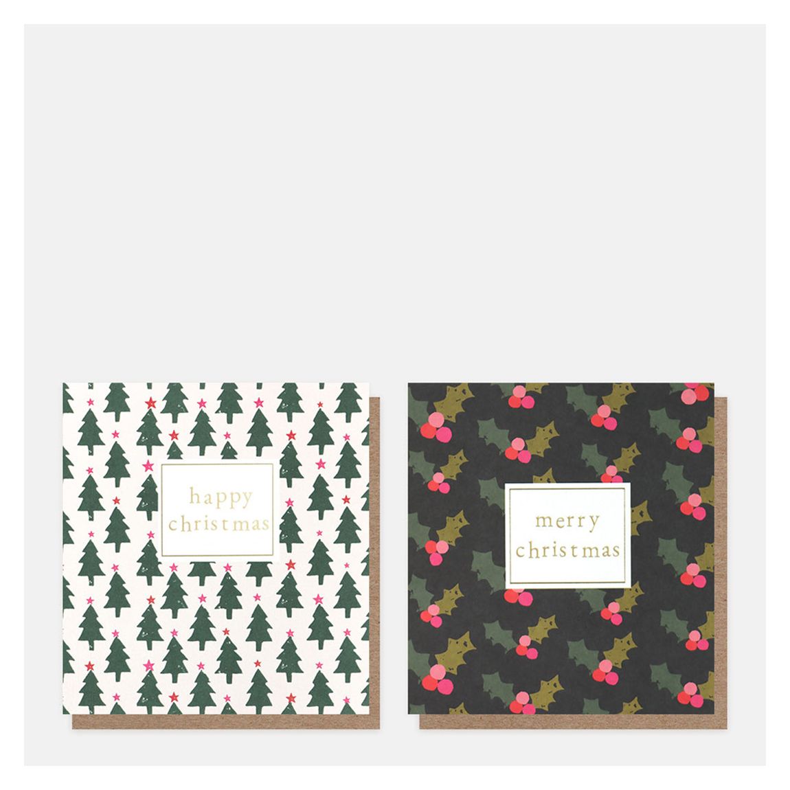 Tree And Holly Christmas Cards, Pack of 16 main product photo