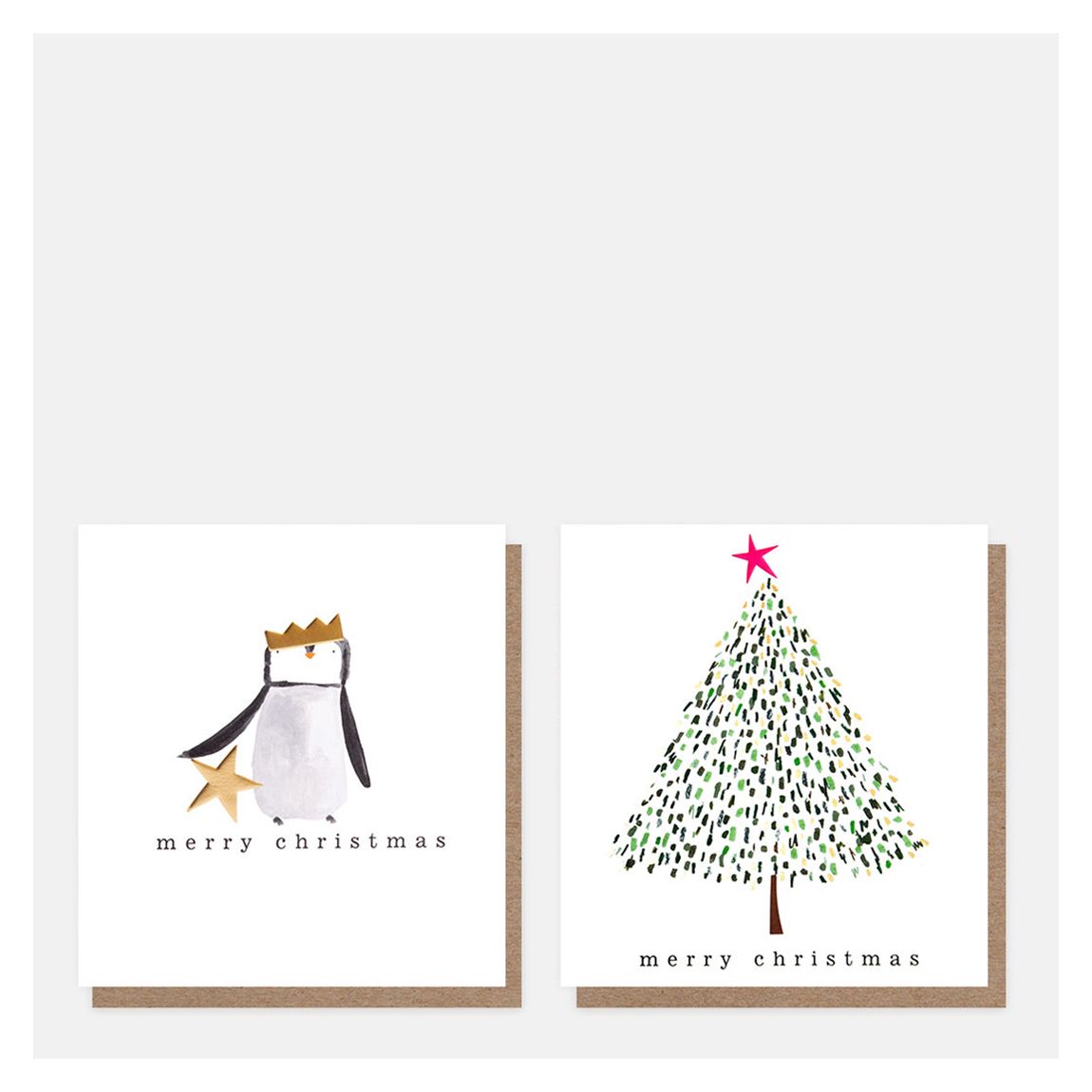 Pack of 16 Penguin & Tree Christmas Cards main product photo