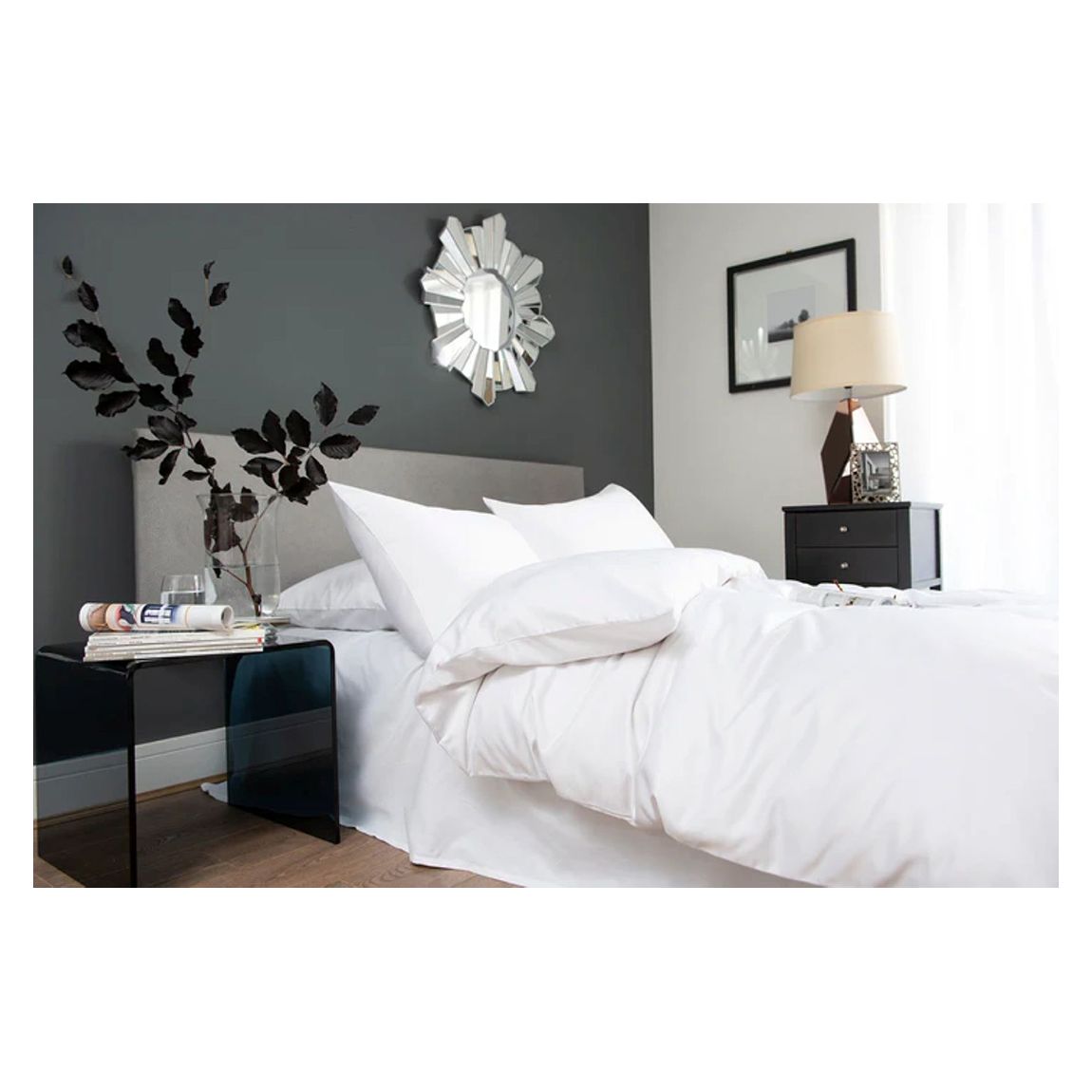 400TC Super King Flat Sheet, White main product photo