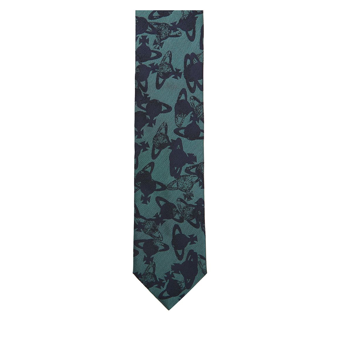 Teal Blue Silhouette Orb Jacquard Tie main product photo