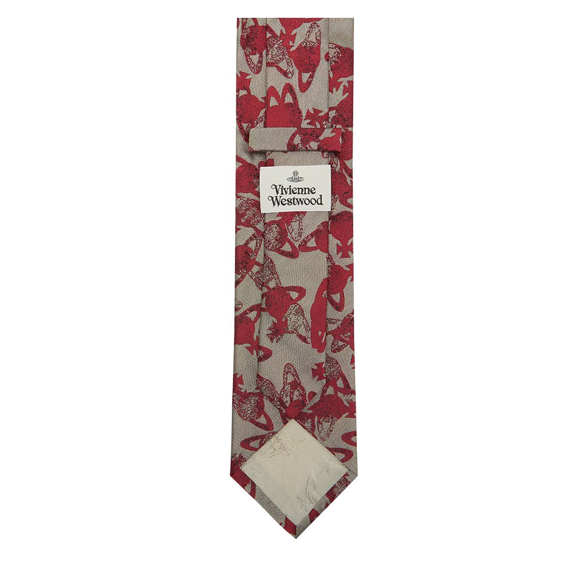 Beige Silhouette Orb Jacquard Tie main product photo