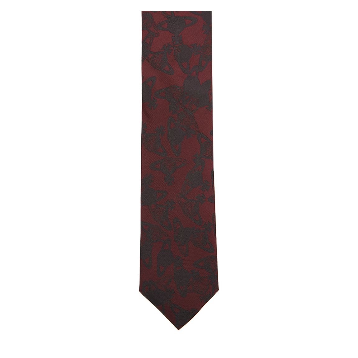 Oxblood Silhouette Orb Jacquard Tie main product photo