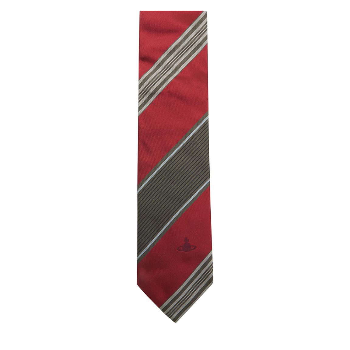 Red Biden Stripe Jacquard Tie main product photo