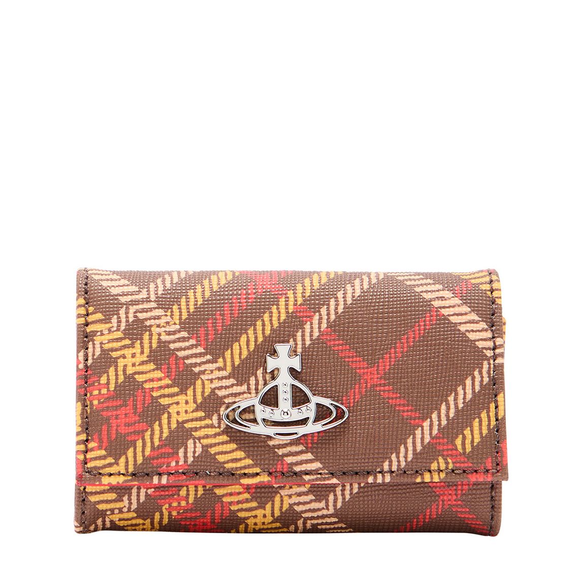 Brown/Tartan Coated Canvas Derby Key Case main product photo
