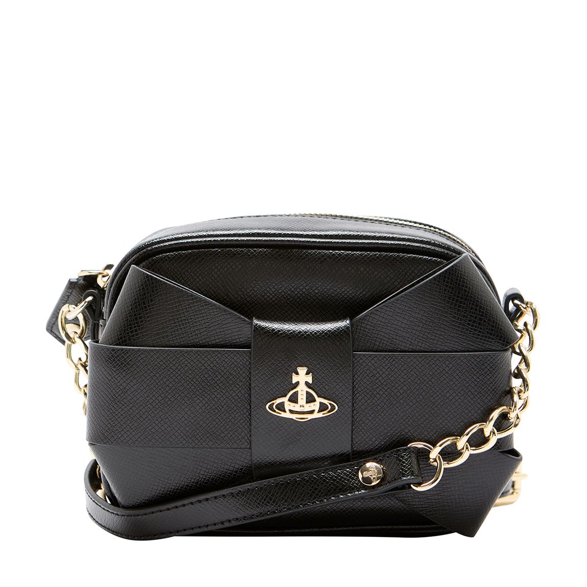Black Saffiano Bow Camera Bag main product photo