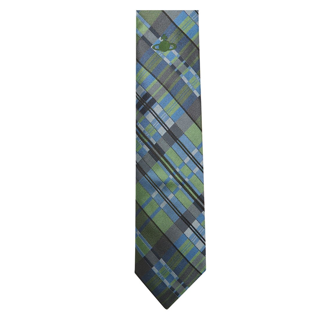 Green Block Tartan Jacquard Tie main product photo