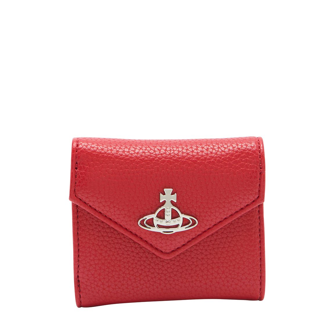 Red Vegan Grain Leather Johanna Envelope Billfold main product photo