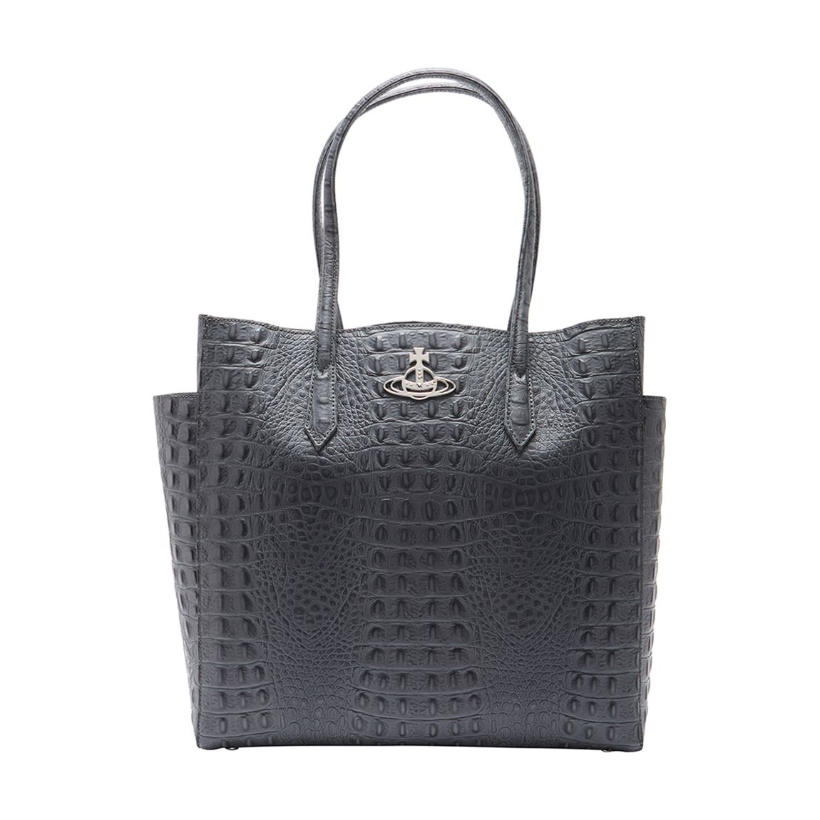 Grey Croc Leather Johanna Large Shopper Bag main product photo