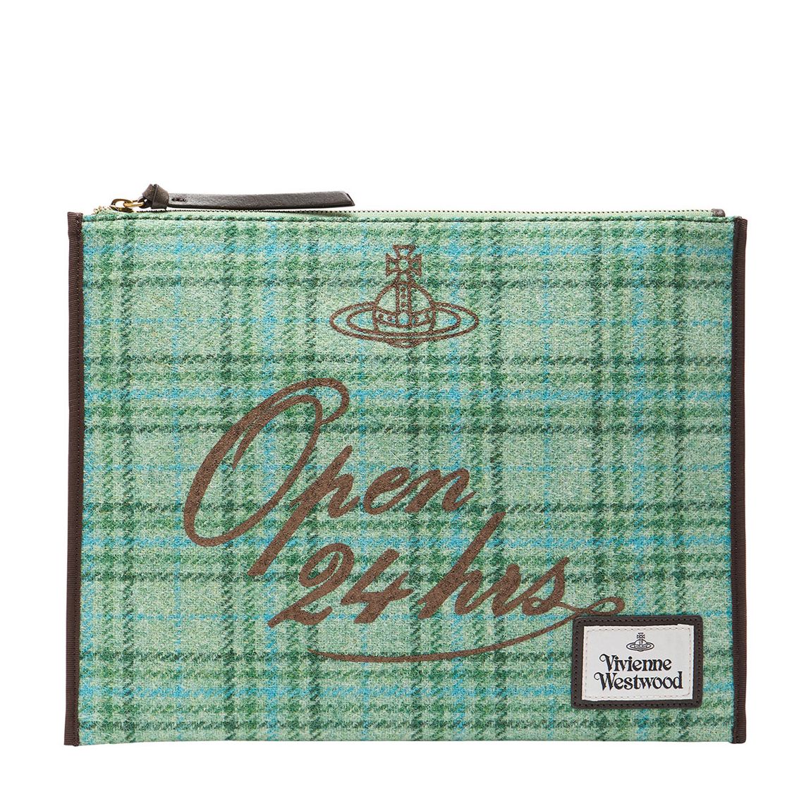 Green Harris Tweed Elena Pouch main product photo