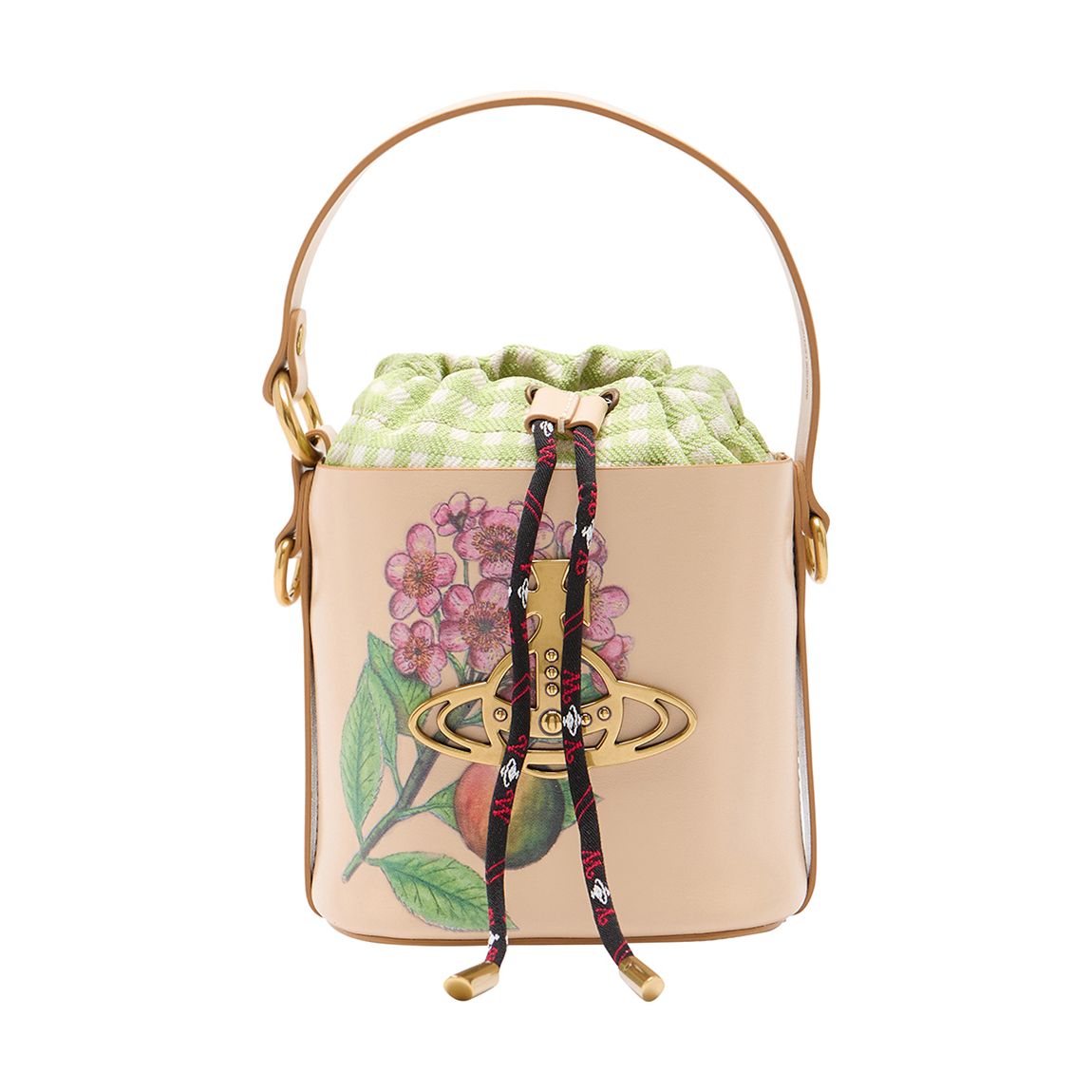 Multi Printed Flower Daisy Small Drawstring Bucket main product photo