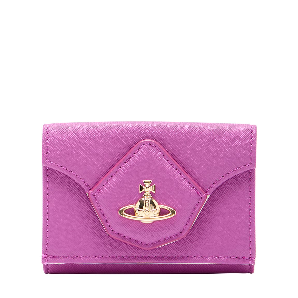 Purple Saffiano Victoria New Folded Wallet main product photo