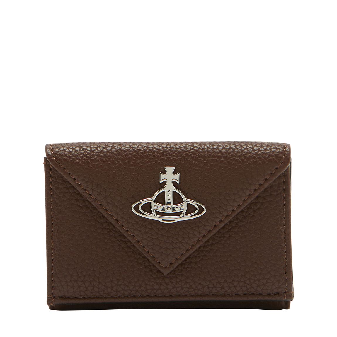 Brown Vegan Grain Leather Johanna Envelope Billfold With Pocket main product photo