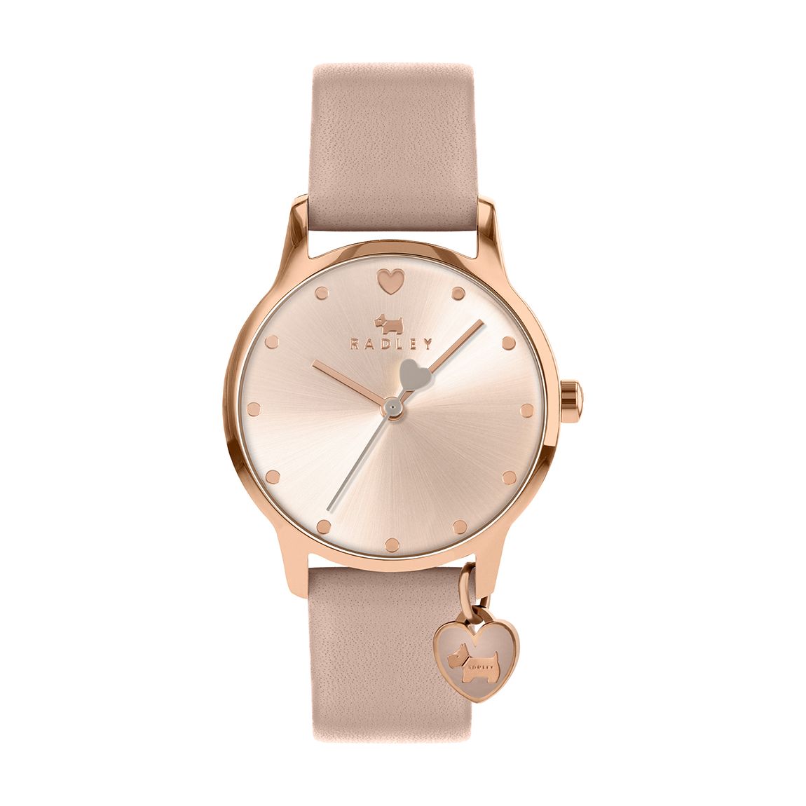 White Heart Dial Ladies Cobweb Leather Strap Heart Charm Watch main product photo