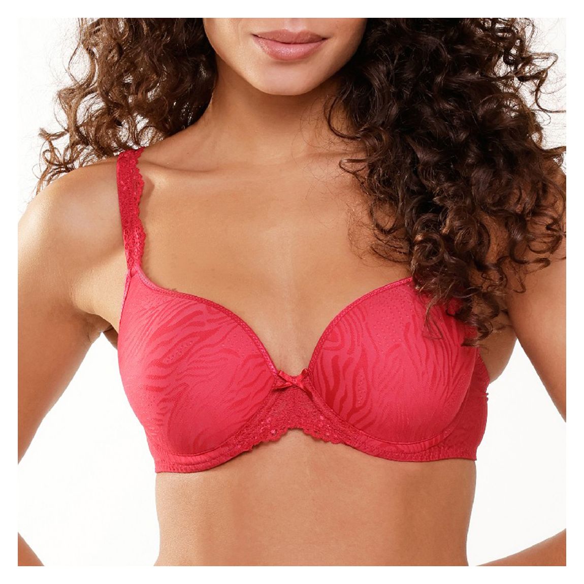 Cerise jacquard DAILY T-Shirt Bra main product photo
