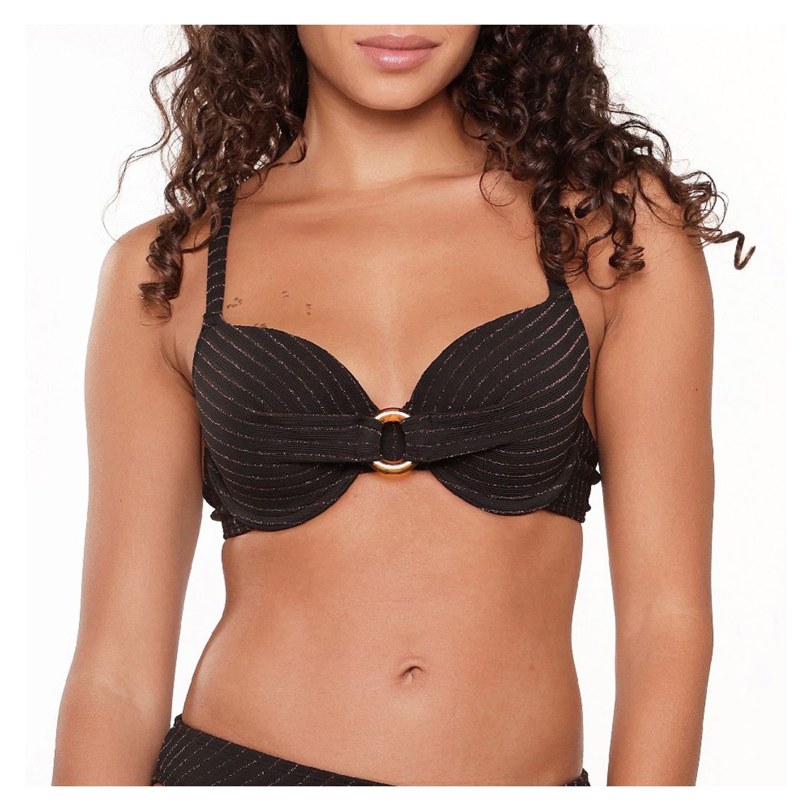 Black Moulded Bikini top main product photo