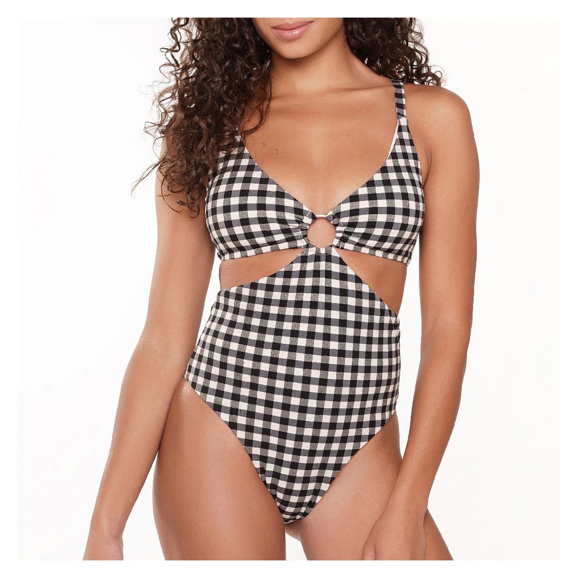 Square print Swimsuit main product photo