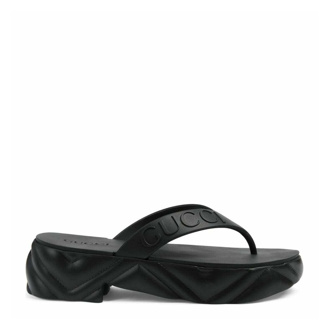 Black Tarifa Platform Flip Flops main product photo