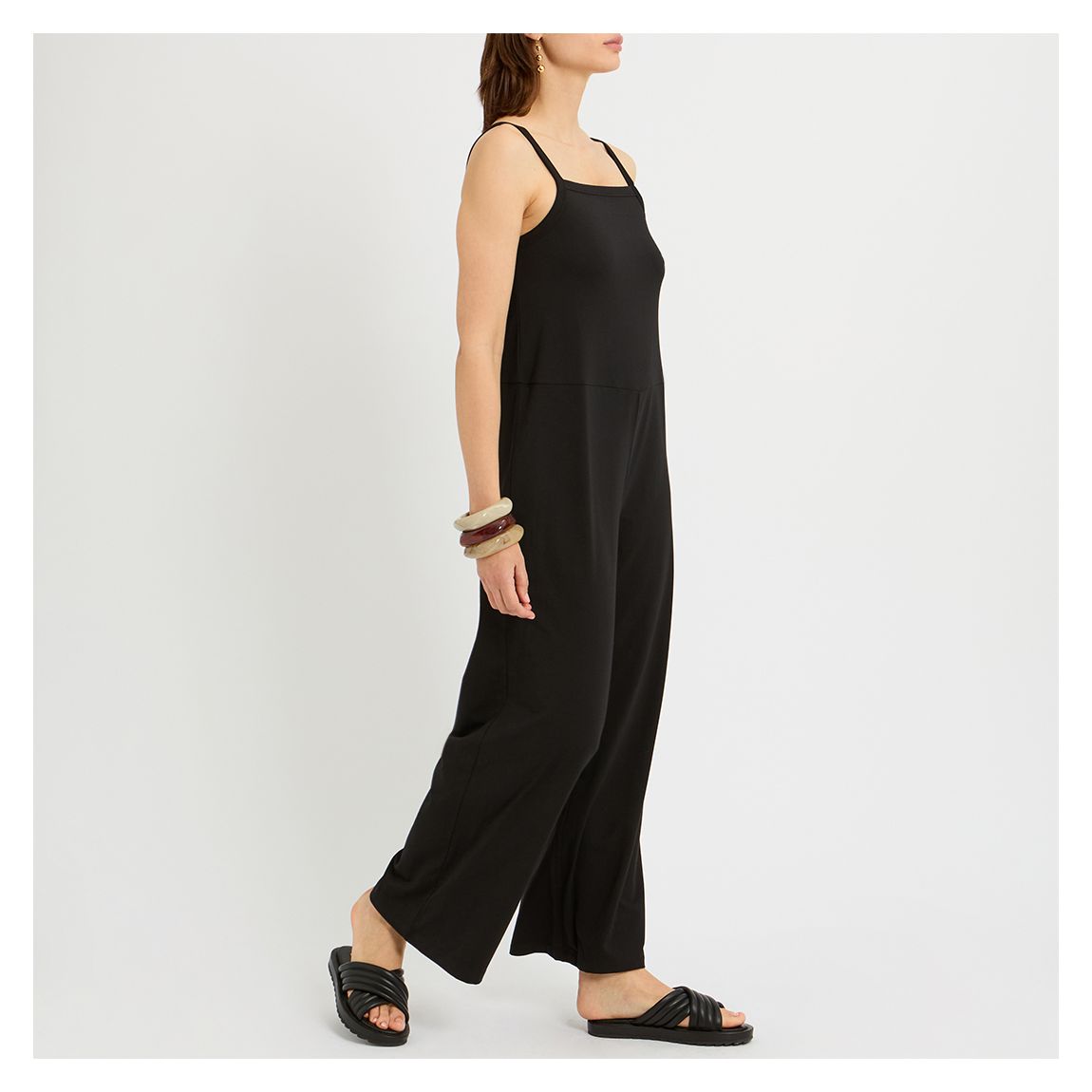 Black Square Neck Jumpsuit main product photo