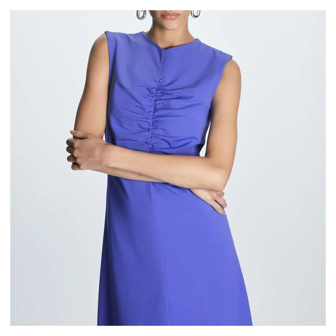 Cerulean Gathered Fit & Flare Midi Dress main product photo