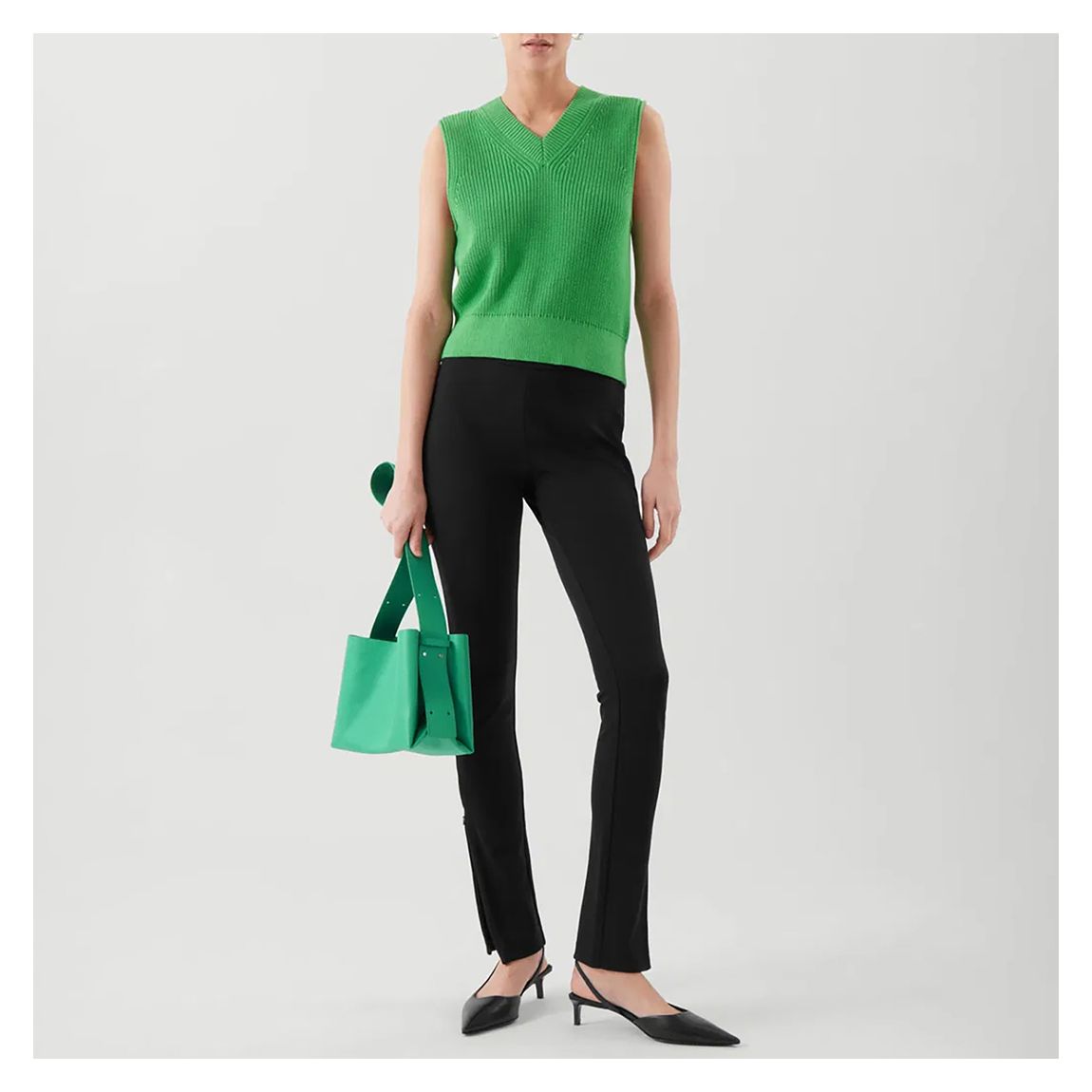 Black Skirret Zip Ankle Leggings main product photo