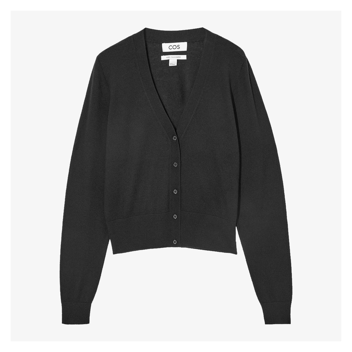 Black Cashmere V-Neck Cardigan main product photo
