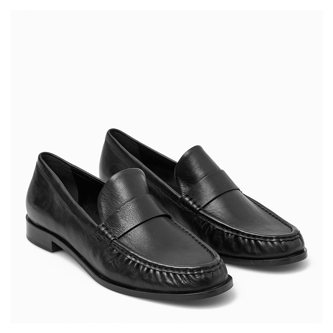 Black Leather Florence Penny Loafer main product photo
