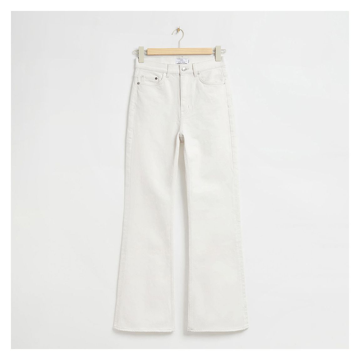 White High Rise Flared Jeans main product photo