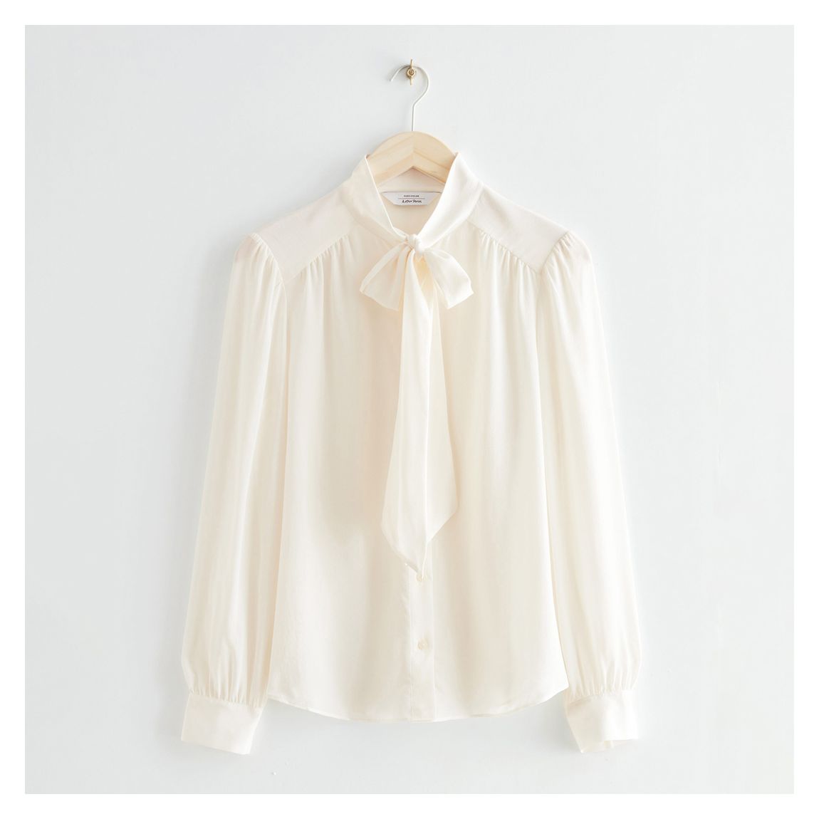White Lana Silk Blouse main product photo