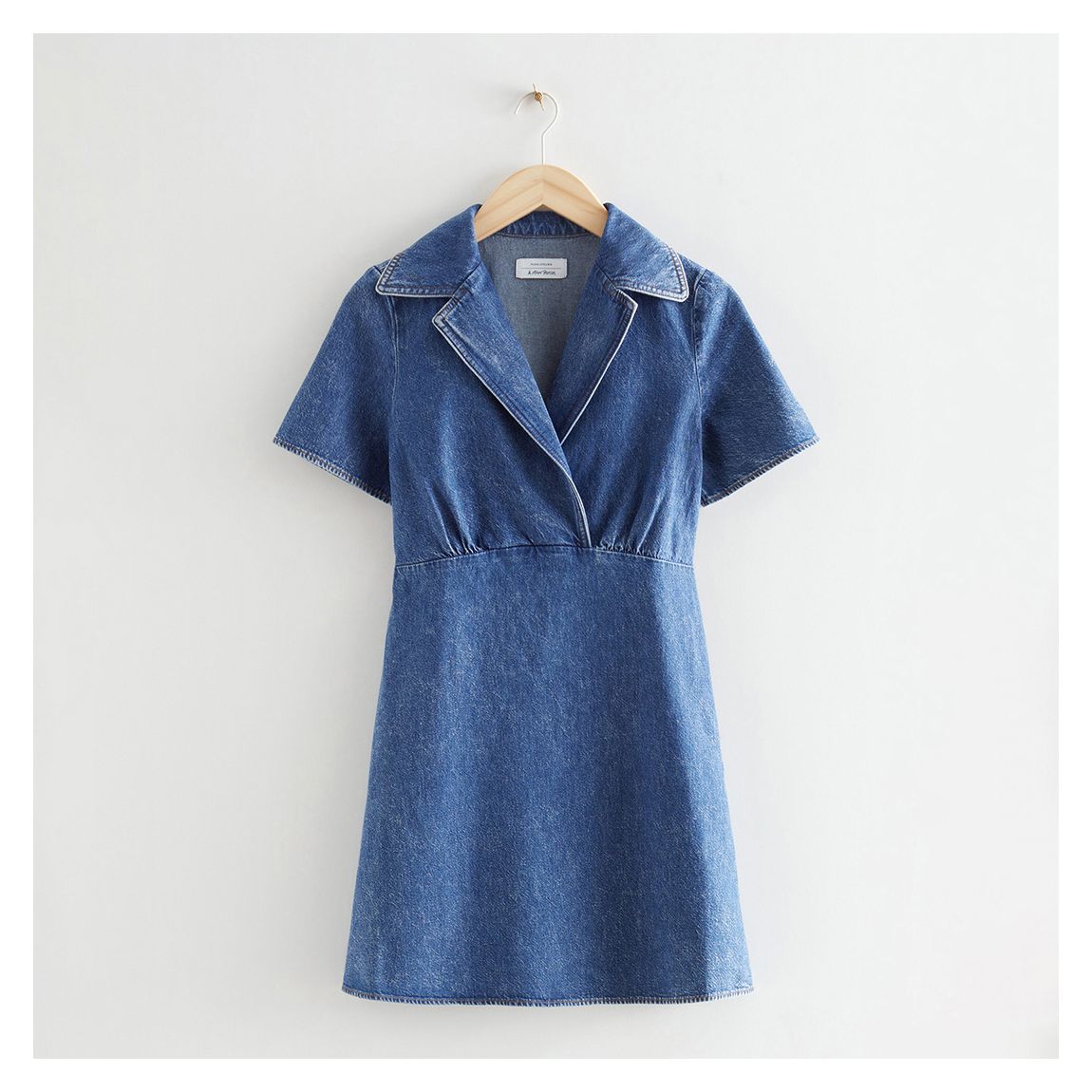 Blue Denim V-Neck Dress main product photo