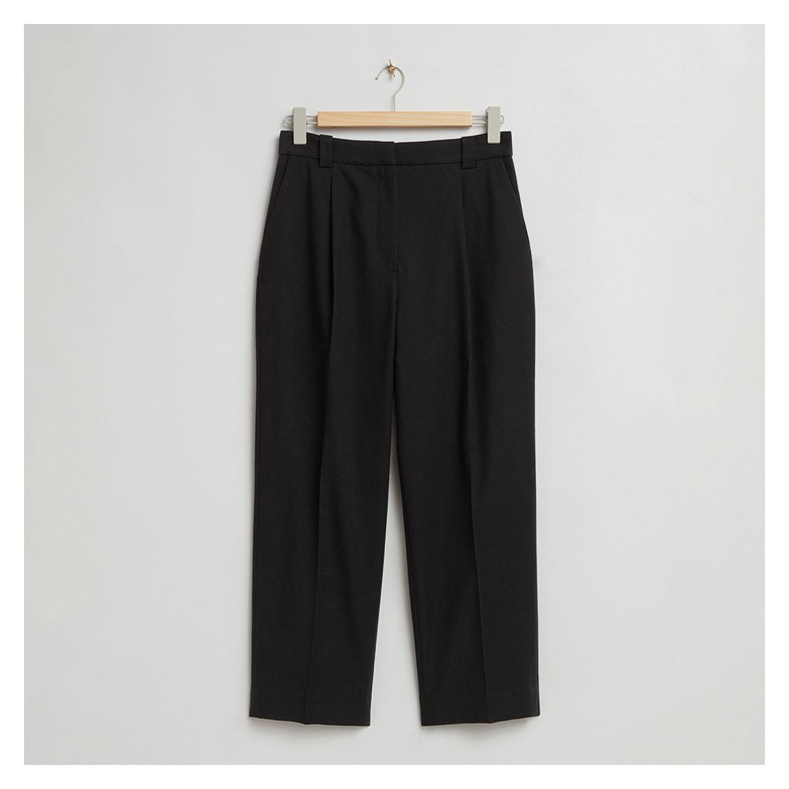 Black Pleat Tailored Trousers main product photo