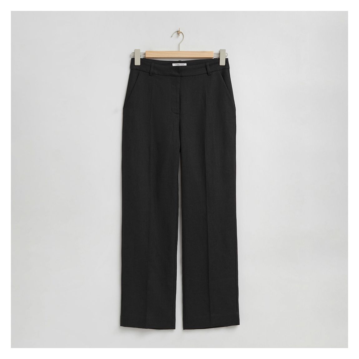 Black Smart Linen Trousers main product photo