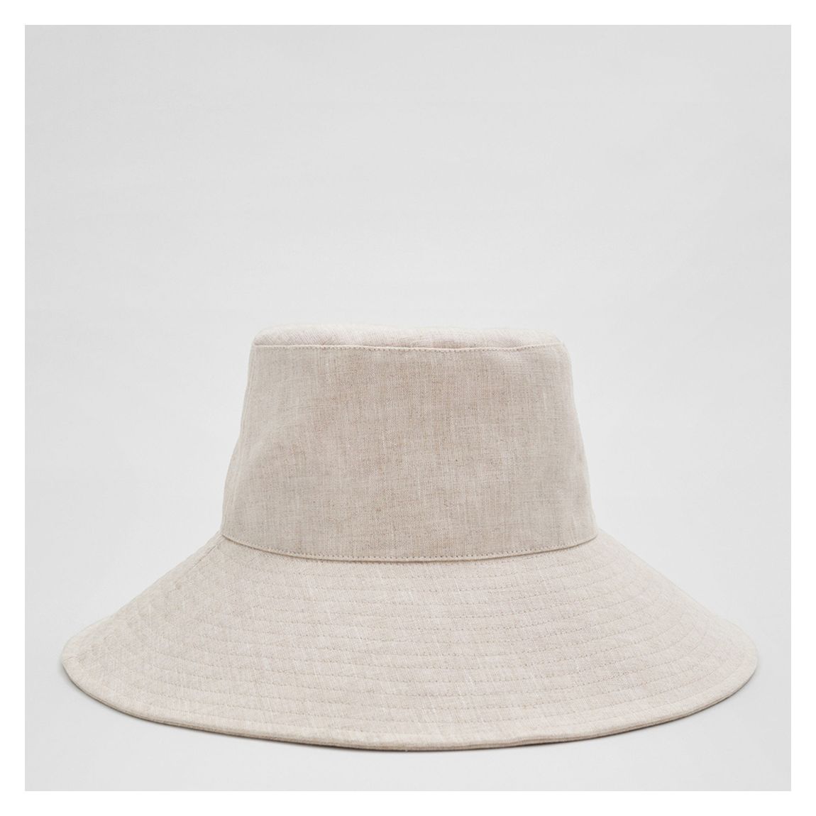 White Linen Bucket Hat main product photo