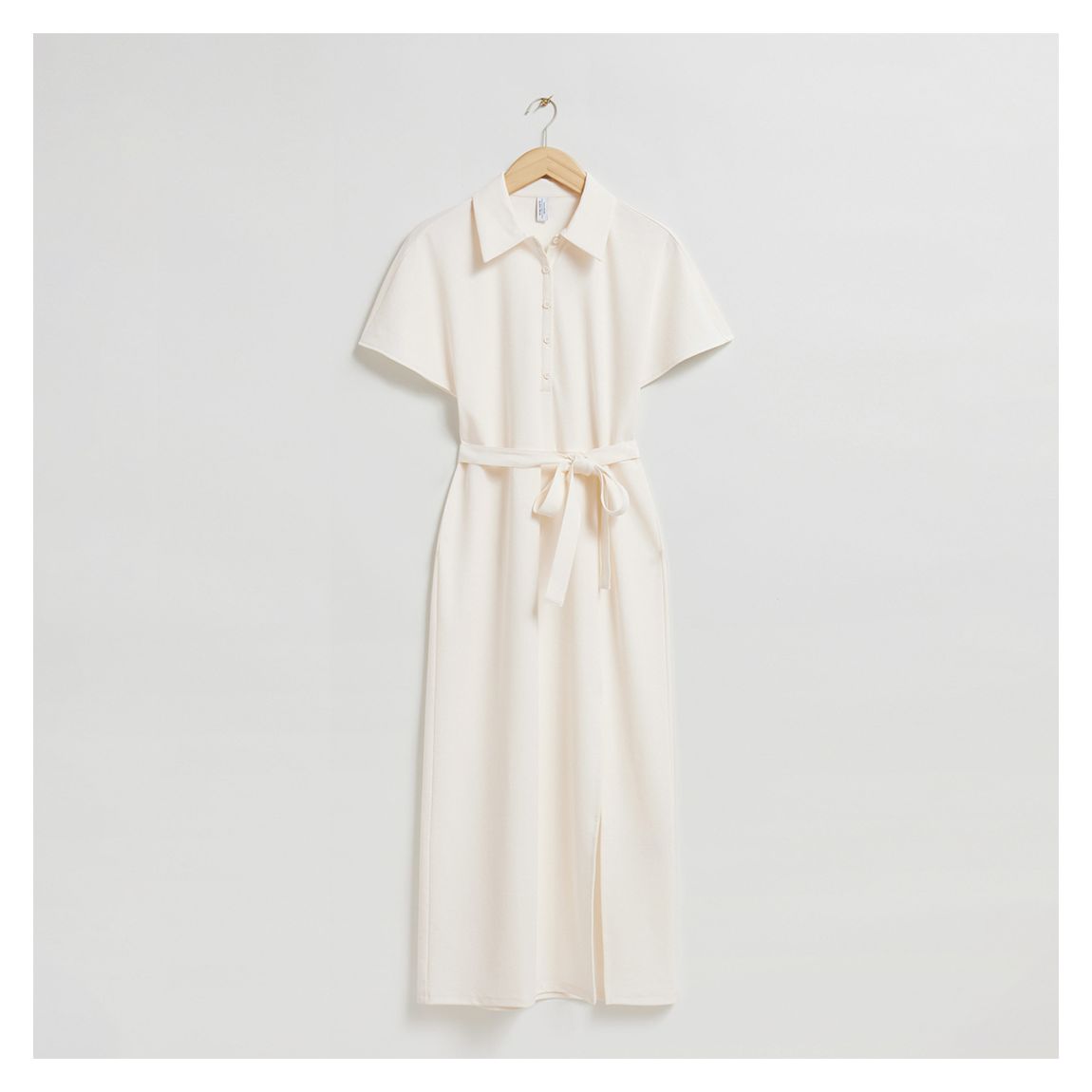 White Button Up Midi Dress main product photo