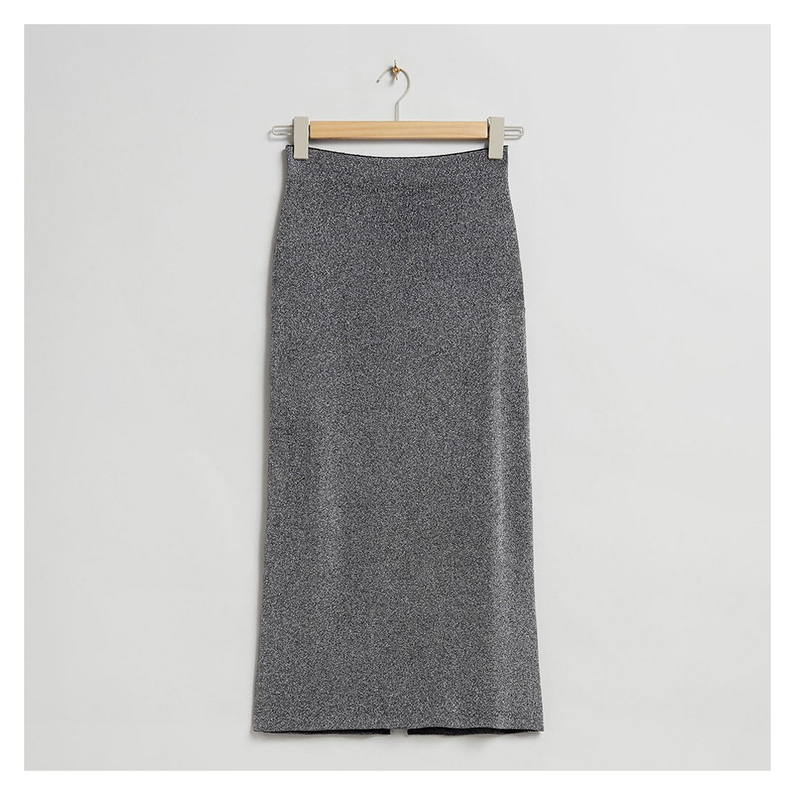 Grey Lurex Midi Skirt main product photo