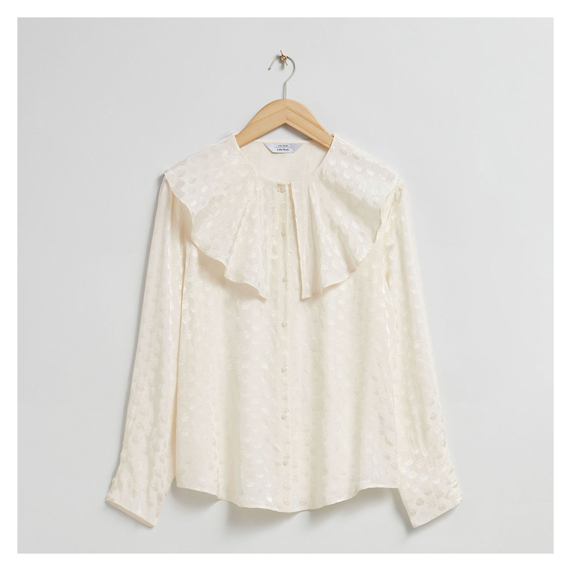 Ecru Ruffle Collar Blouse main product photo