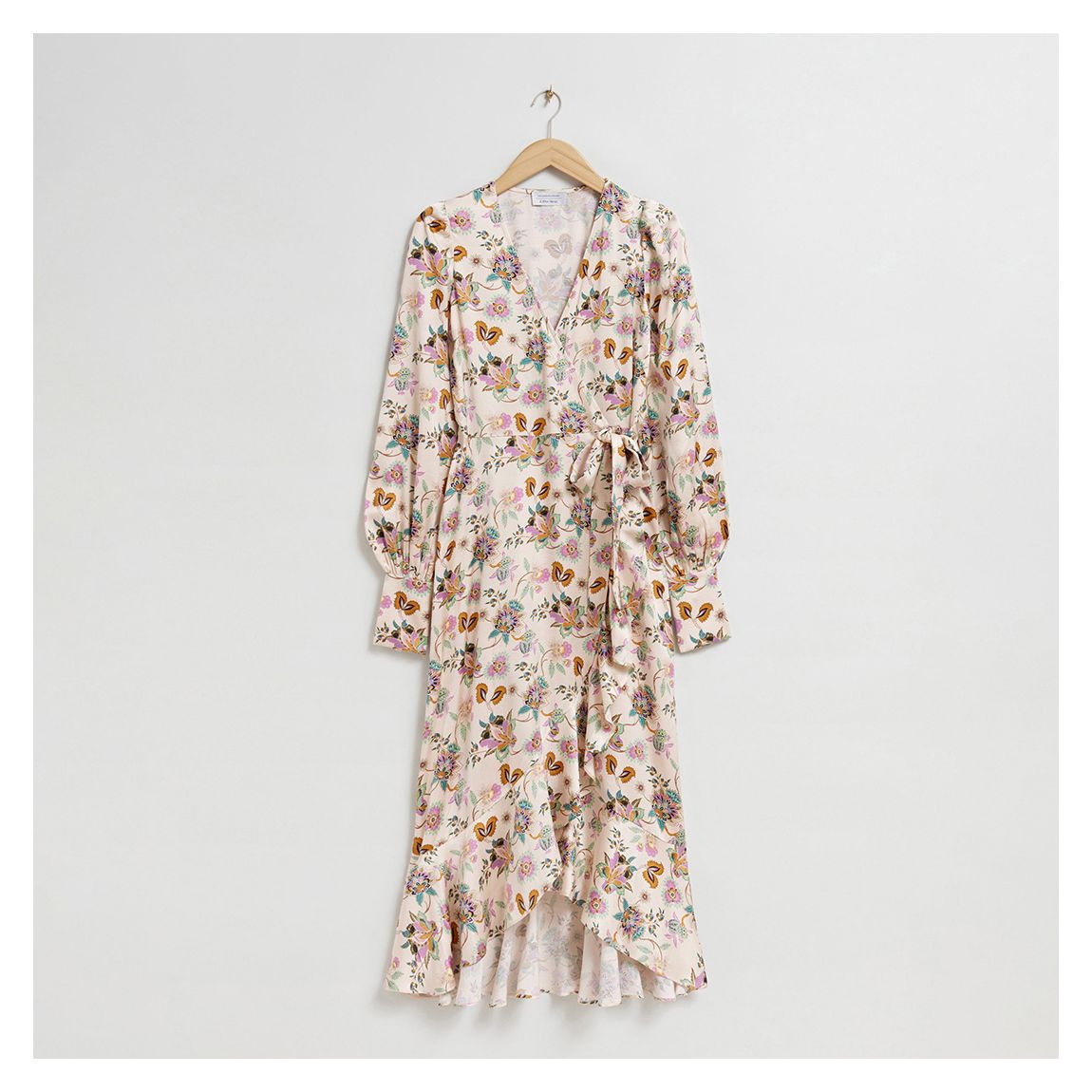 Multi Printed V-Neck Wrap Dress main product photo