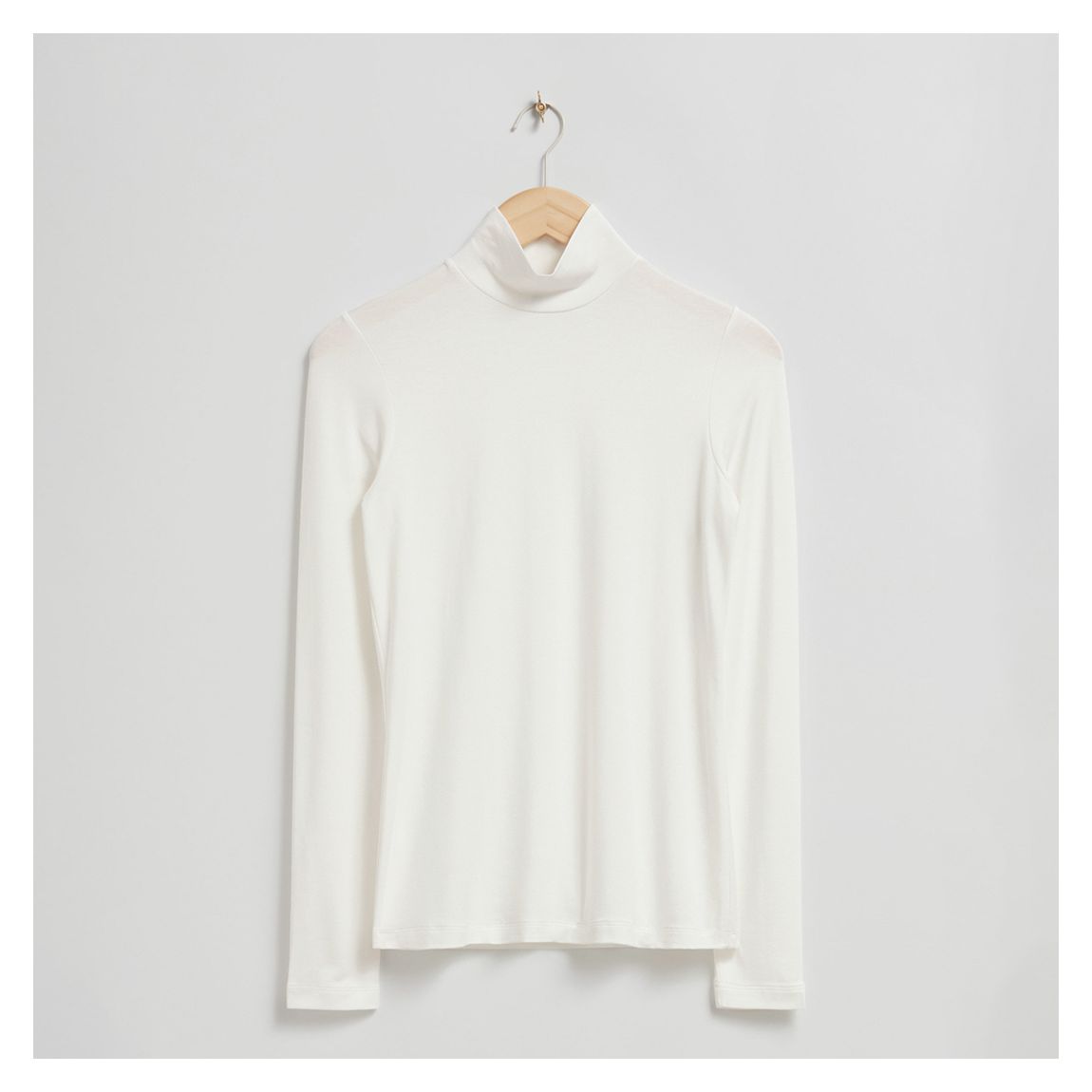 White Semi Sheer Turtleneck main product photo