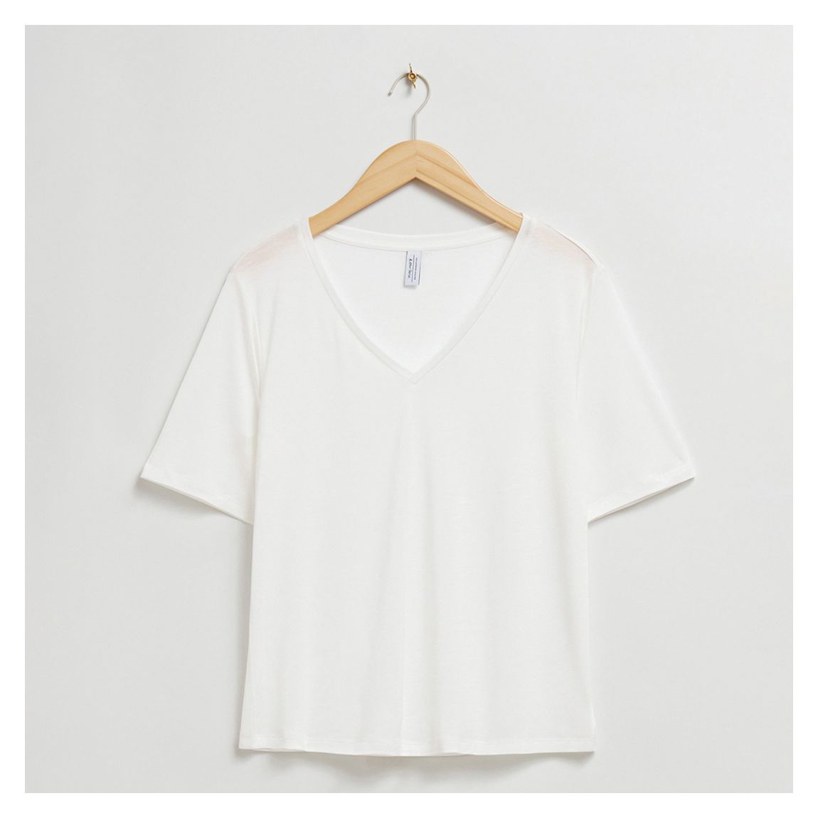 White V-Neck Relaxed Tee main product photo