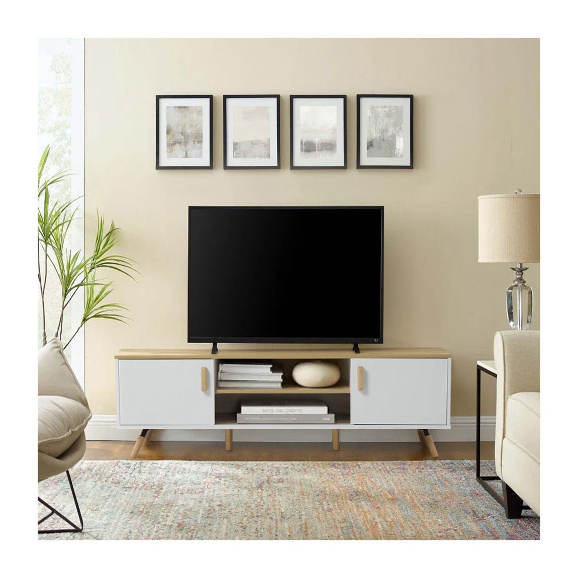 TV Stand with 6 legs main product photo
