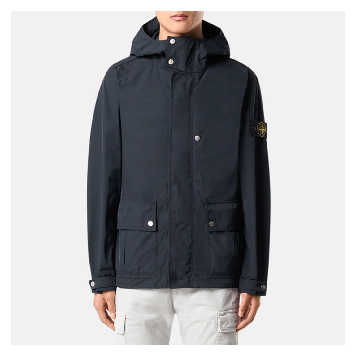 Navy Hooded Parka Coat main product photo