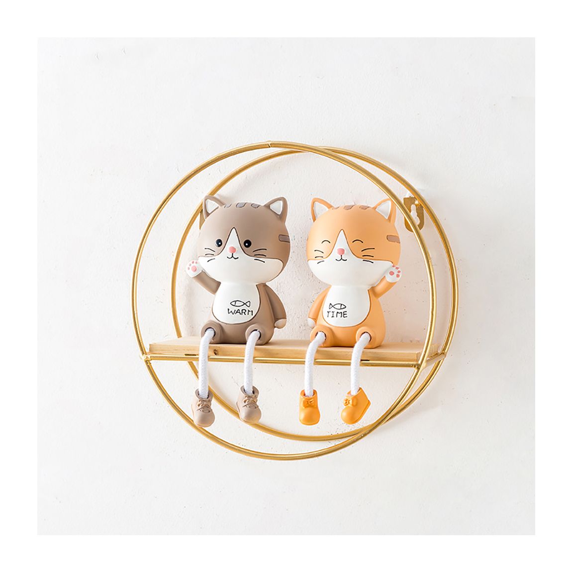 Wall Hanging Storage Display Decorative Shelf 20cm - Gold main product photo