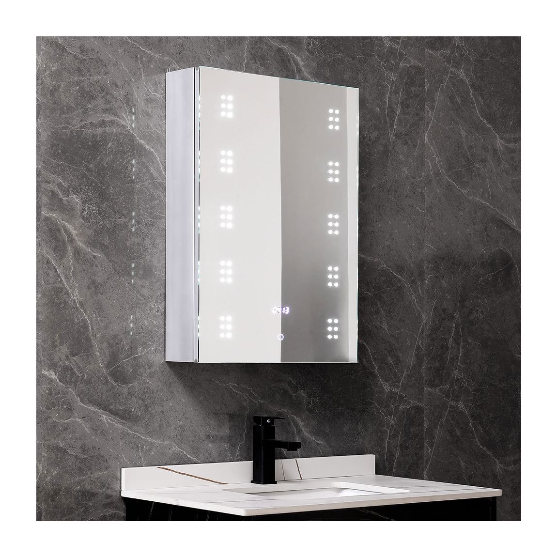 Large White LED Mirror Cabinet main product photo