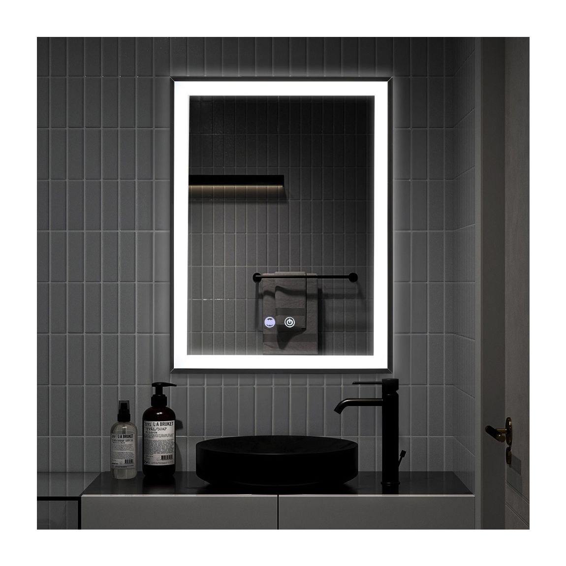 Large White Fog Free LED Bathroom Mirror Cabinet main product photo