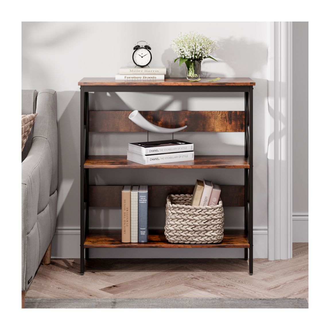 Wooden Open Storage Bookcase - Brown main product photo