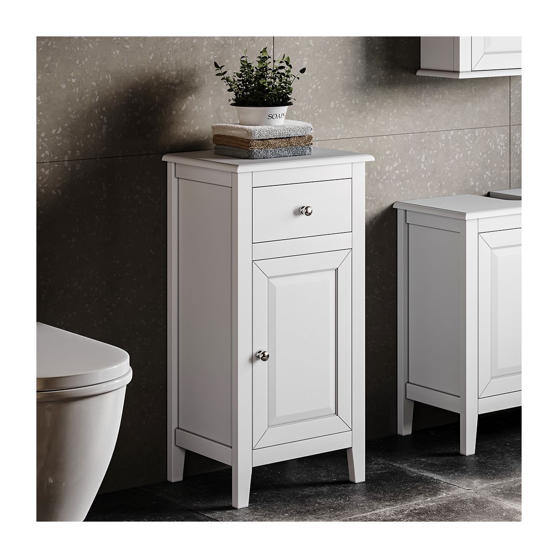 Large White Floor Cabinet main product photo