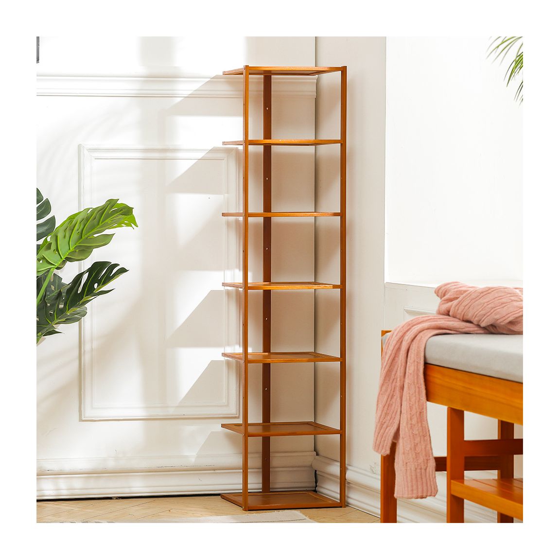 7-Tier BambooShoe Rack for Entryway Hallway main product photo