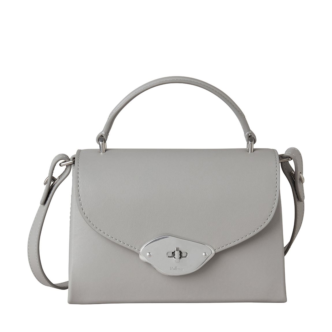 Pale Grey Small Lana Top Handle Bag main product photo