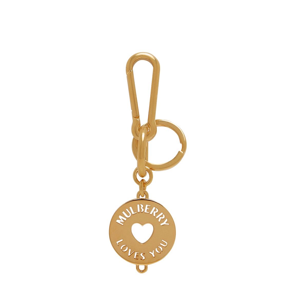 New Brass Initial Charm Keyring main product photo