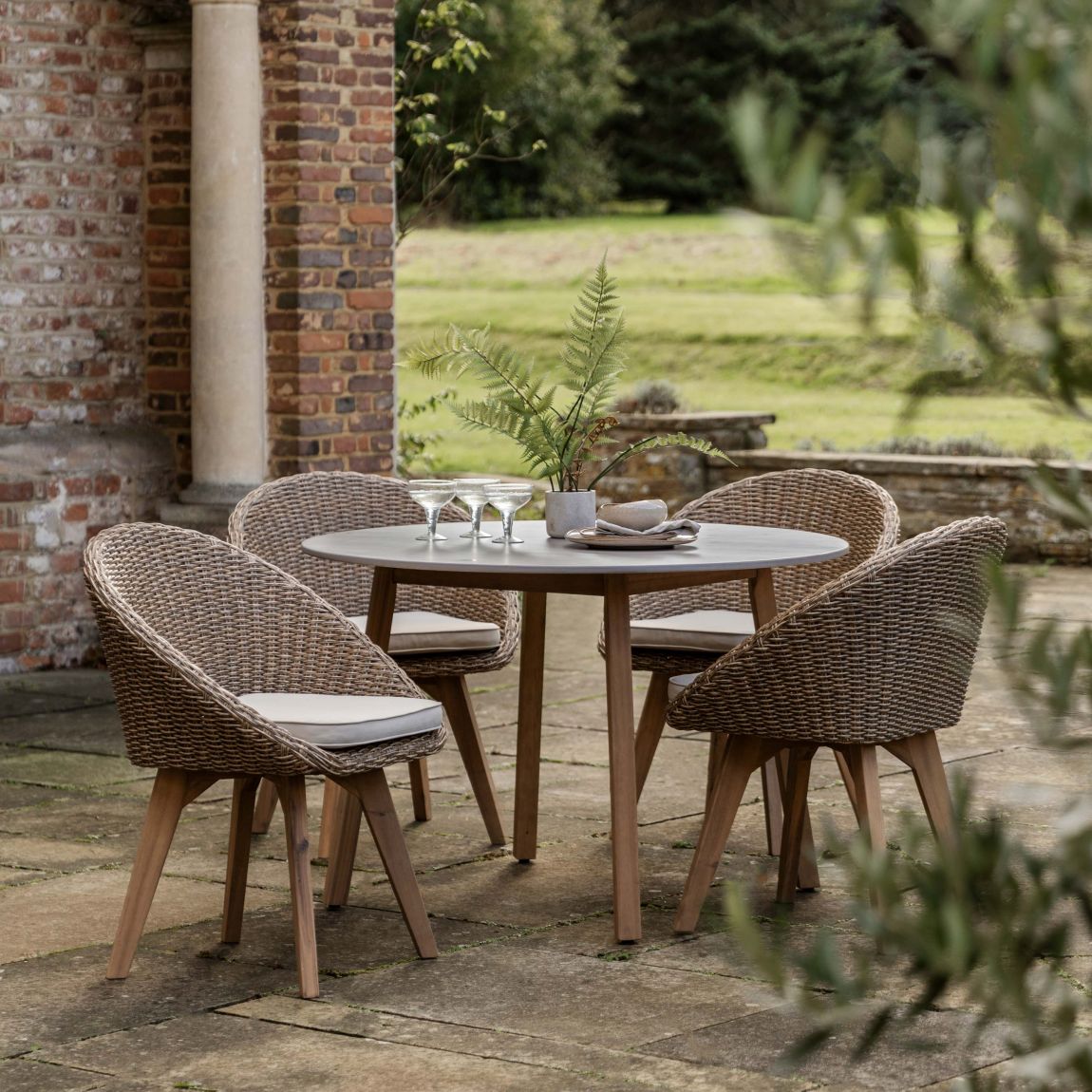 Auburn 4 Seater Round Dining Set main product photo